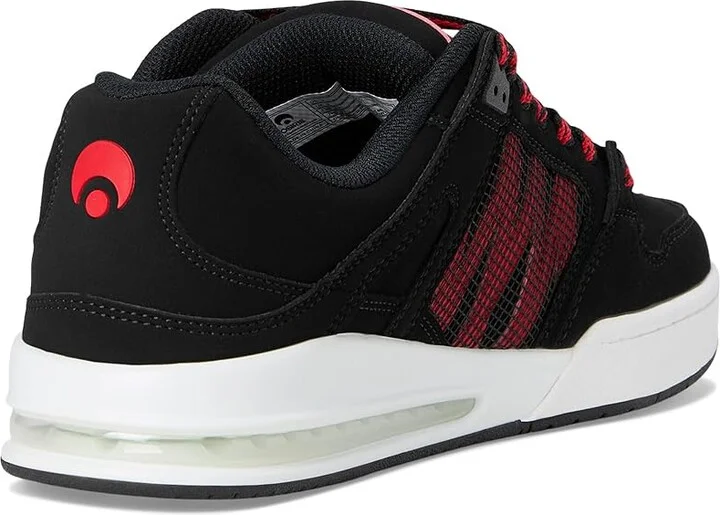 Osiris Pixel Men's Skate Shoes Black/White/Red 1 : 9 D - Medium, Leather - Image 4