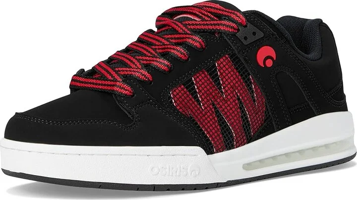 Osiris Pixel Men's Skate Shoes Black/White/Red 1 : 9 D - Medium, Leather - Image 5