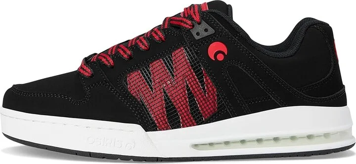 Osiris Pixel Men's Skate Shoes Black/White/Red 1 : 9 D - Medium, Leather - Image 6