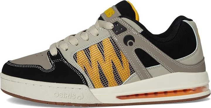 Osiris Pixel Men's Skate Shoes Black/Yellow/Grey : 9 D - Medium, Leather - Image 6