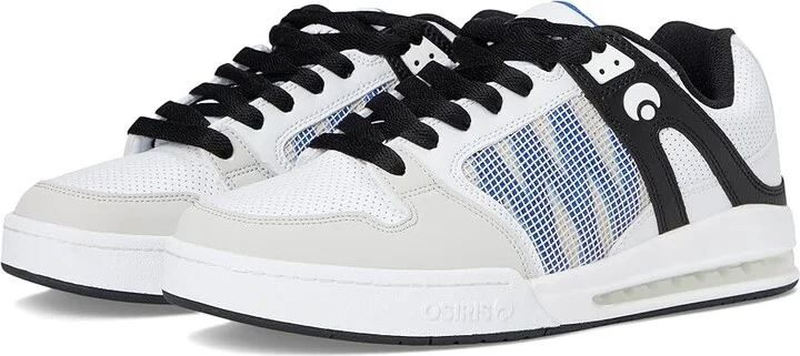 Osiris Pixel Men's Skate Shoes White/Black/Blue : 8 D - Medium, Leather