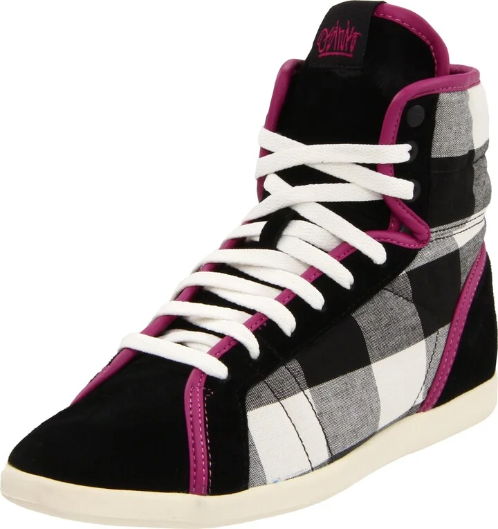 Black/Fusia/Plaid Suede