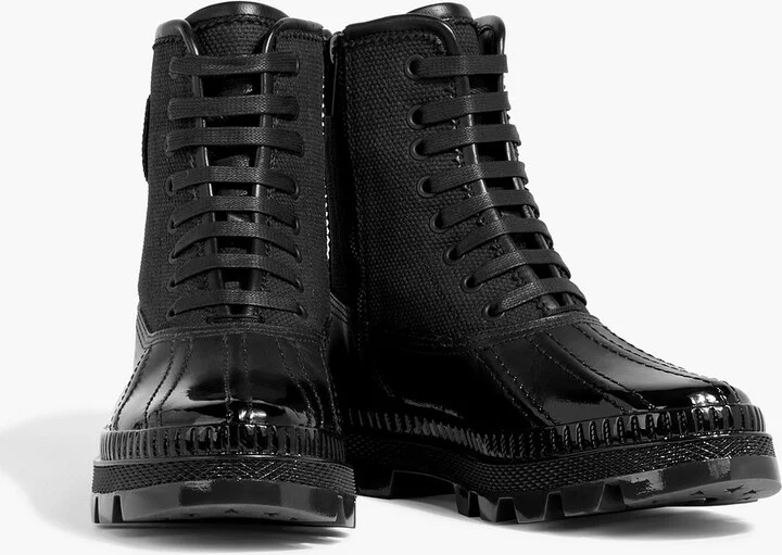 Oskar leather and canvas ankle boots - Image 2