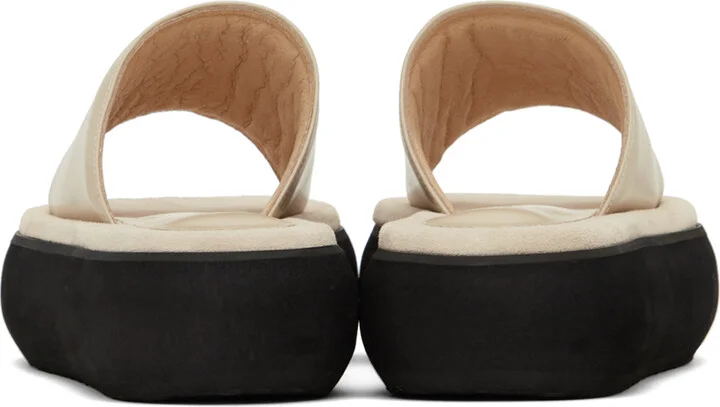 OSOI Beige Boat Padded Slides - Image 2