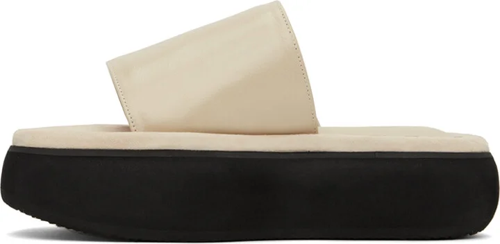 OSOI Beige Boat Padded Slides - Image 3