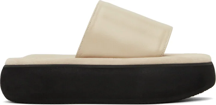 OSOI Beige Boat Padded Slides