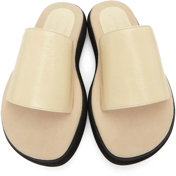 OSOI Off-White Boat Padded Platform Slides - Image 5
