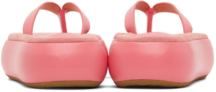 OSOI Pink Boat Flip Flop Platform Slides - Image 2
