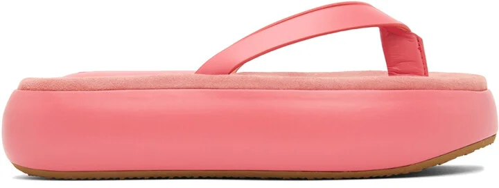 OSOI Pink Boat Flip Flop Platform Slides