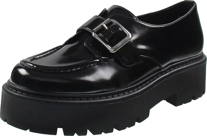 Osta Womens Lugged Sole Leather Platform Heels