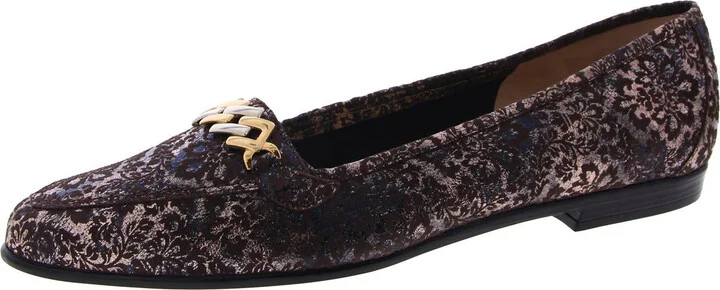 Oste Womens Leather Slip On Loafers