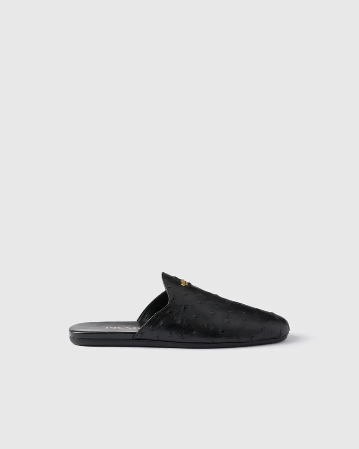 Ostrich leather mules - Image 2