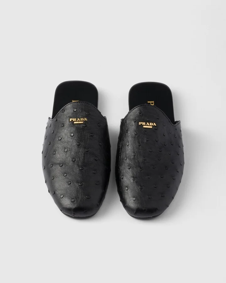 Ostrich leather mules - Image 3