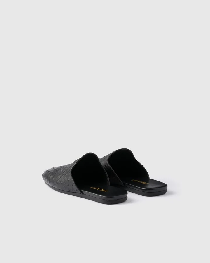 Ostrich leather mules - Image 4