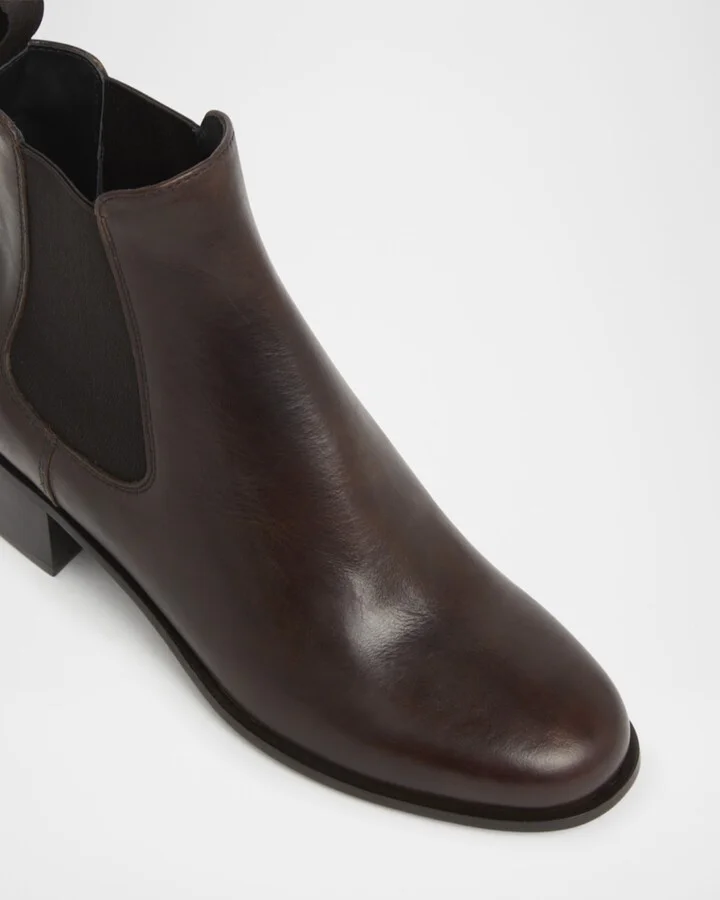 Otillie Leather Chelsea Booties - Image 4