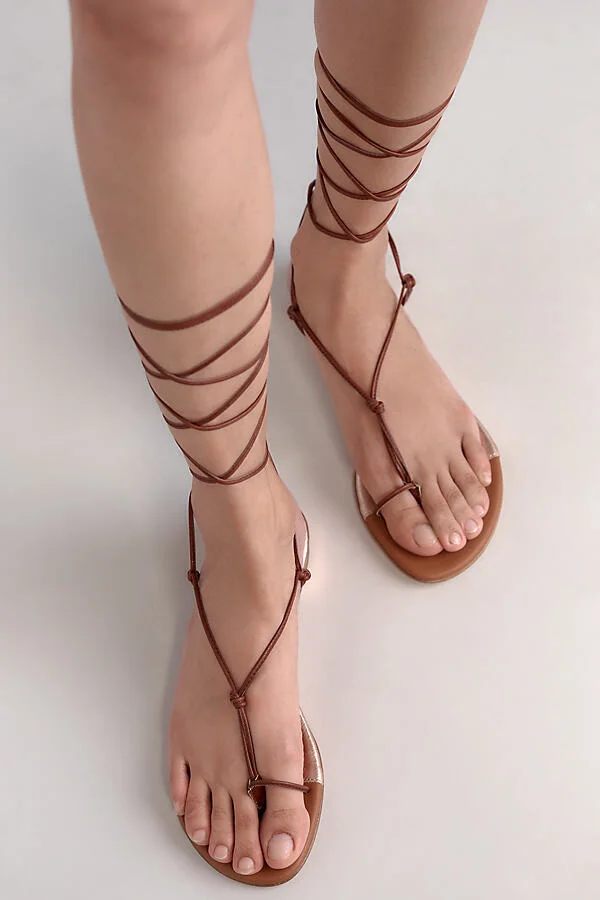Otranto Toe-Ring Wrap Sandals - Image 2