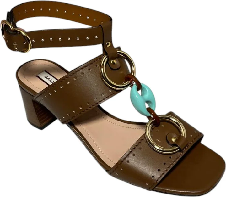 Otta 6225837 Ladies Ring-embellished Perforated Leather Sandals