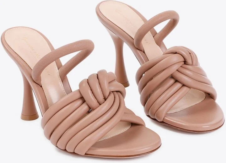 Ottavia 95 Knotted Leather Slingback Sandals - Image 2