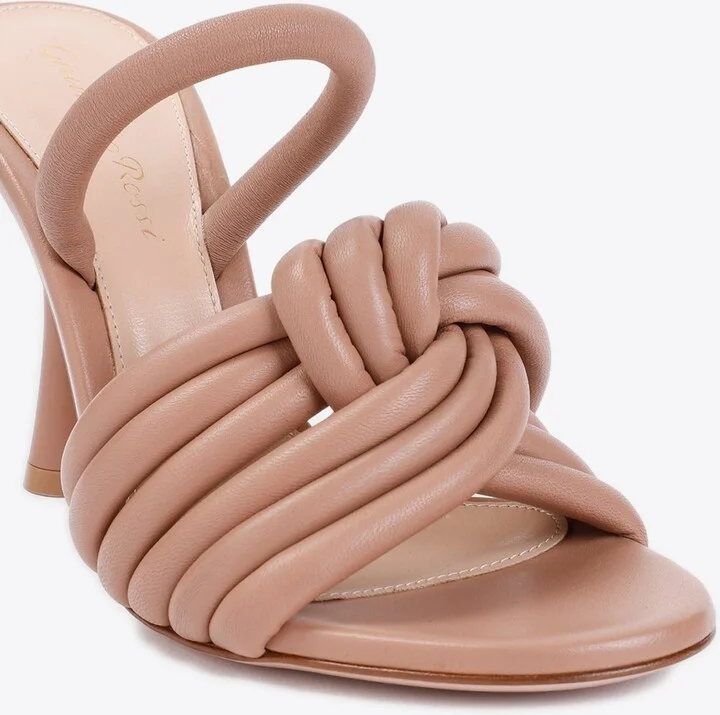 Ottavia 95 Knotted Leather Slingback Sandals - Image 3
