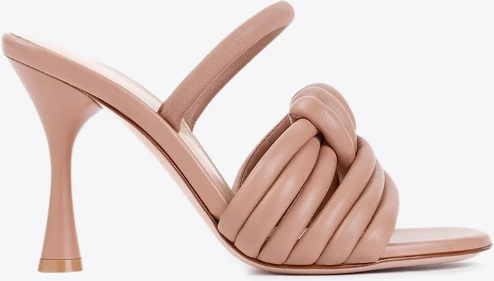 Ottavia 95 Knotted Leather Slingback Sandals