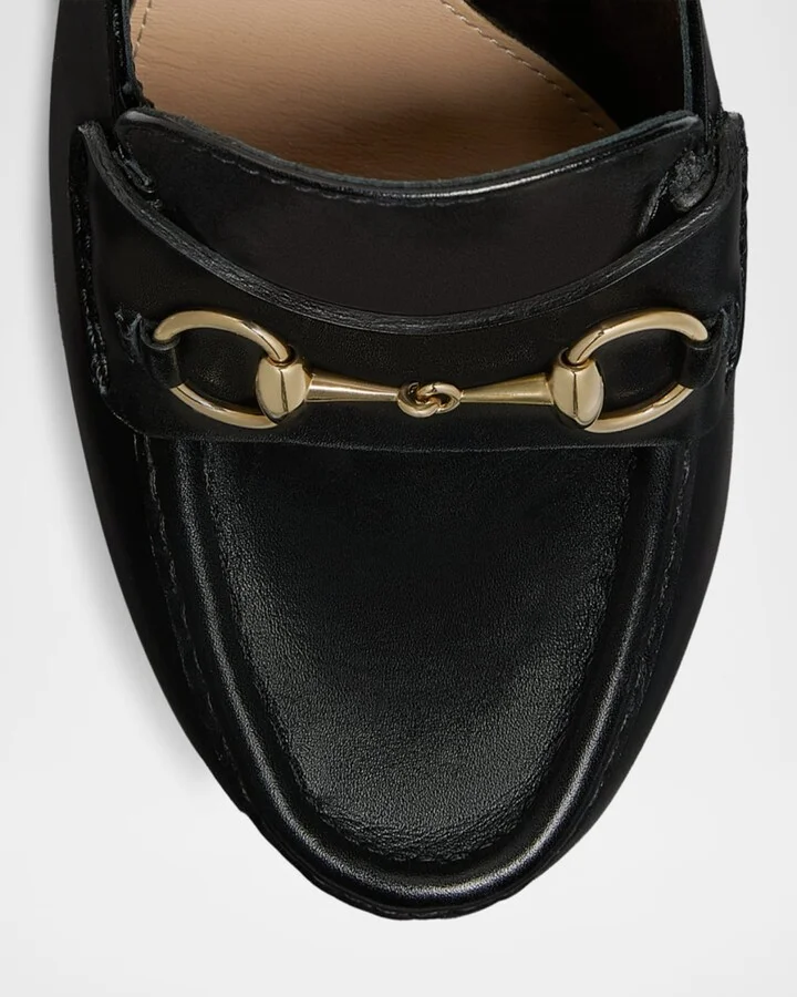 Ottavia Leather Platform Loafer Pumps - Image 2