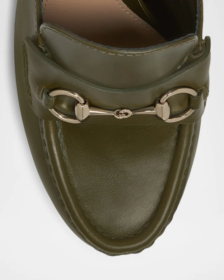 Ottavia Leather Platform Loafer Pumps - Image 7