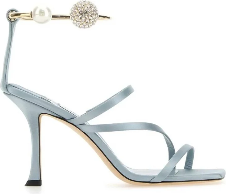 Ottilia 90 Crystal and Pearl Strap Sandals