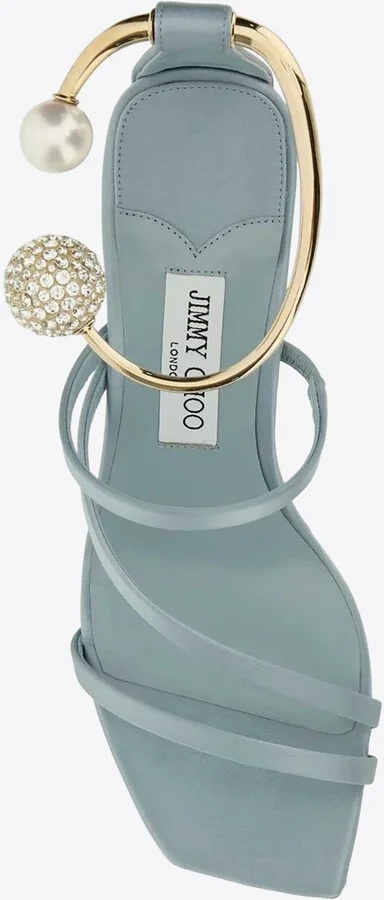 Ottilia 90 Crystal-Embellished Sandals in Satin - Image 2