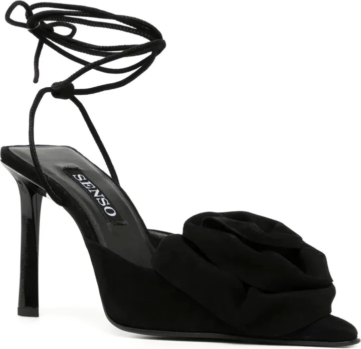 Ottilie 90mm lace-up suede pumps - Image 2