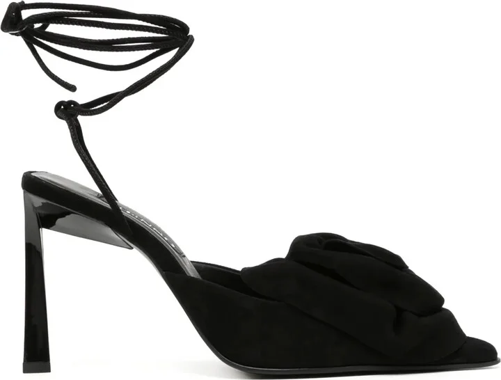 Ottilie 90mm lace-up suede pumps