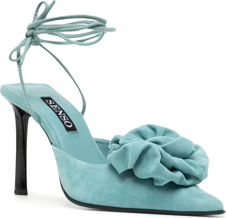 Ottilie 95mm suede lace-up sandals - Image 2