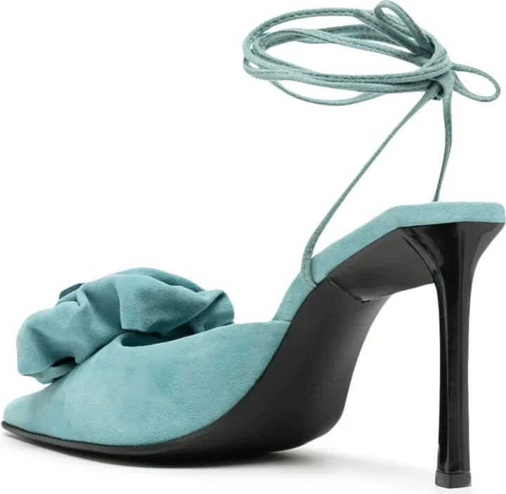 Ottilie 95mm suede lace-up sandals - Image 3