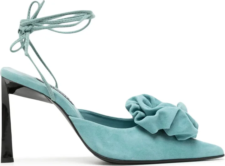 Ottilie 95mm suede lace-up sandals