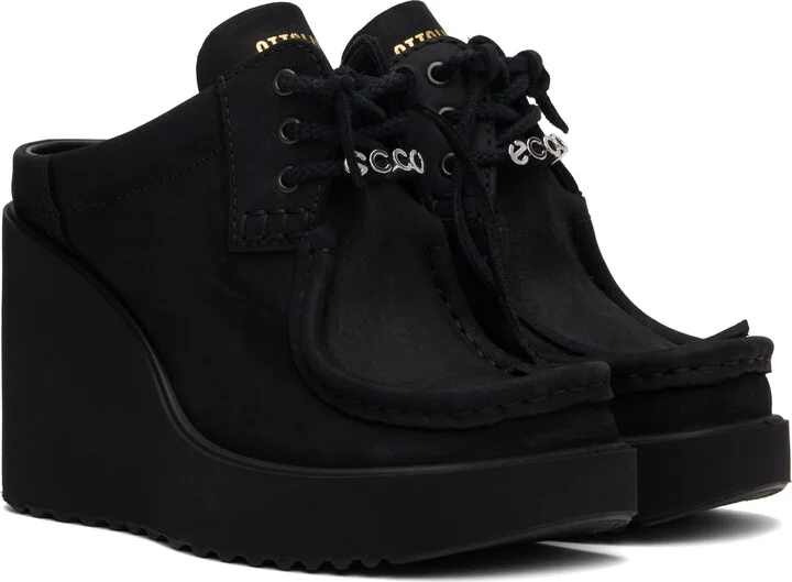 Ottolinger Black ECCO.kollektive Edition Joke Wedge Mules - Image 4