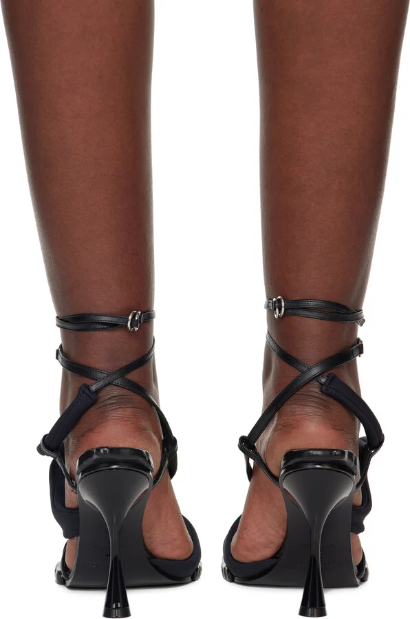 Ottolinger Black Flower Heeled Sandals - Image 2