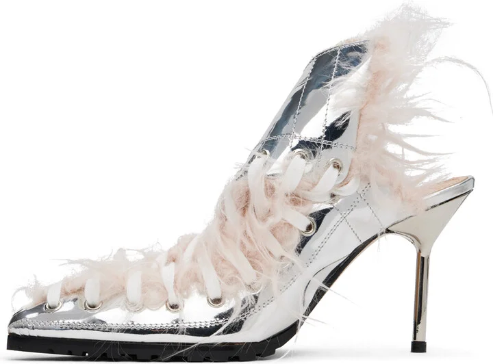 Ottolinger Silver Heel Mules - Image 3