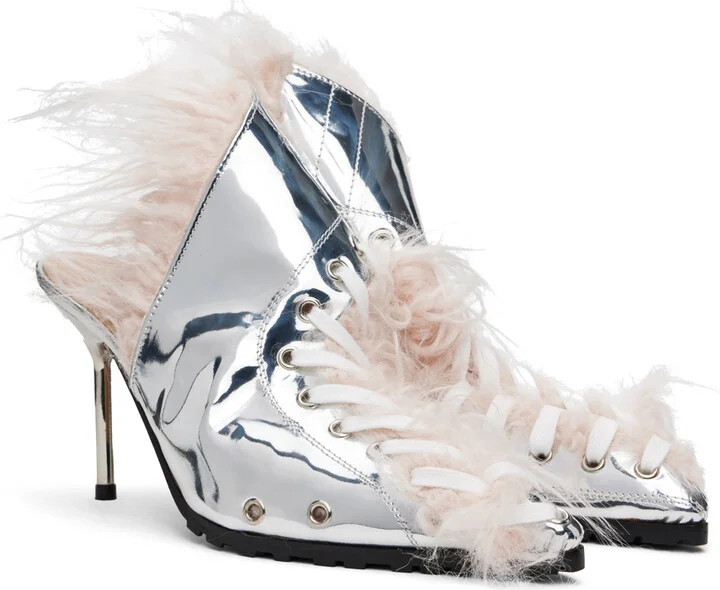Ottolinger Silver Heel Mules - Image 4