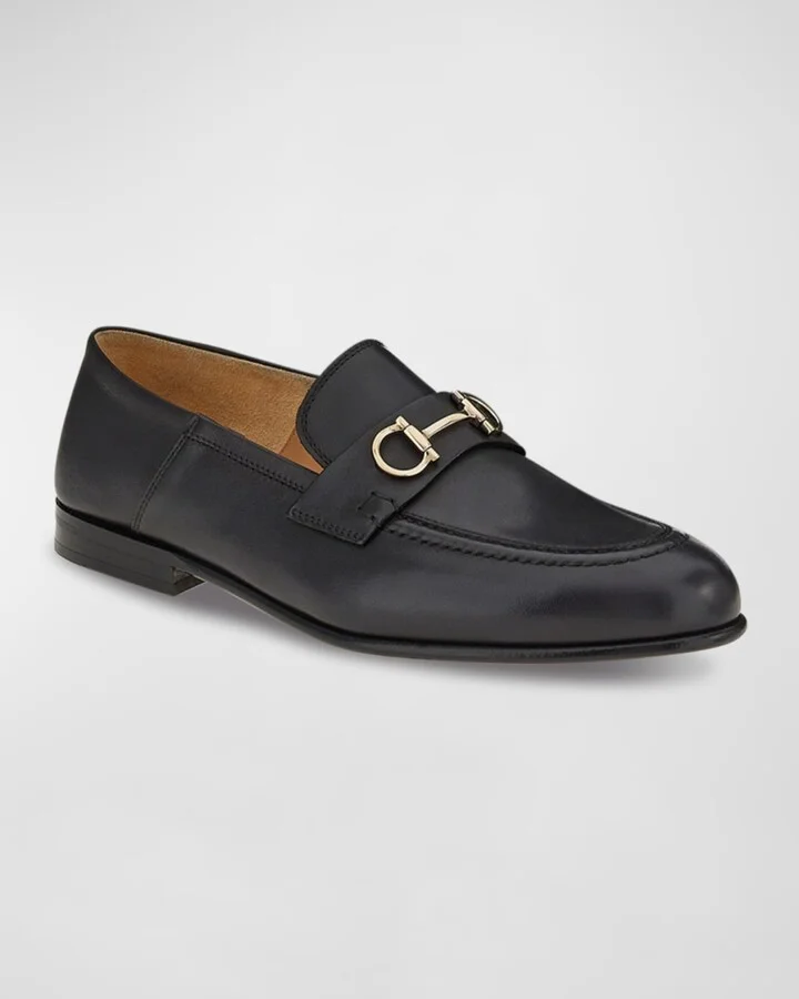 Ottone Leather Slide Bit Loafers - Image 2