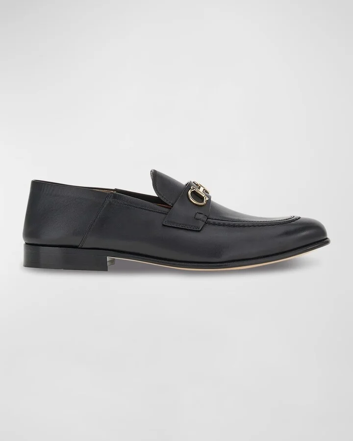 Ottone Leather Slide Bit Loafers