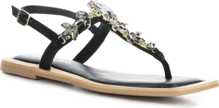 Black/ Smoke Suede/ Jewels