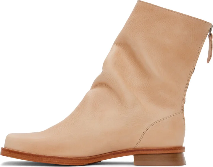 OUR LEGACY Beige Blunt Boots - Image 3
