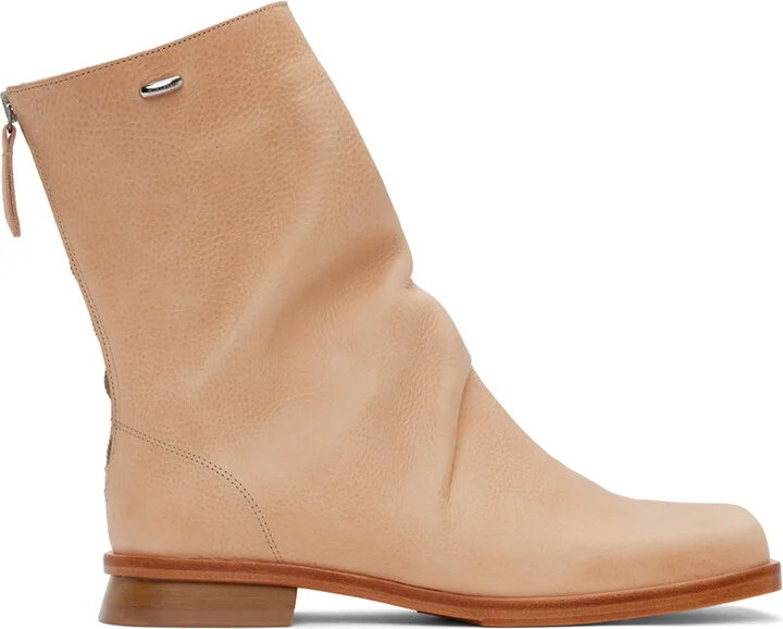 OUR LEGACY Beige Blunt Boots