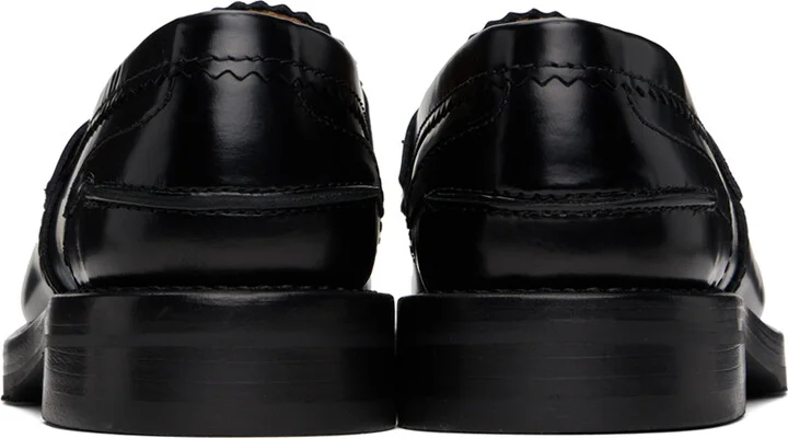 OUR LEGACY Black Fringed Loafers - Image 2