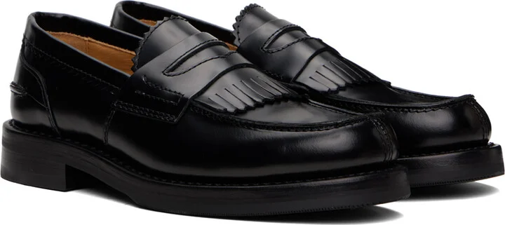 OUR LEGACY Black Fringed Loafers - Image 4