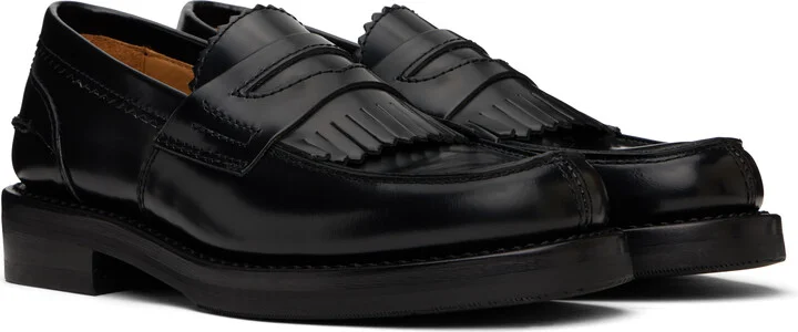OUR LEGACY Black Leather Loafers - Image 4