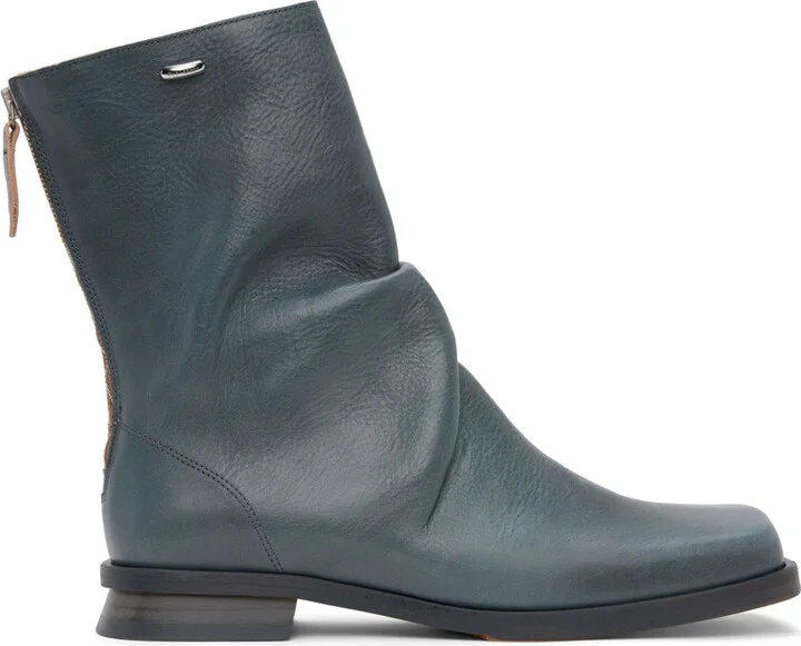 OUR LEGACY Blue Blunt Boots