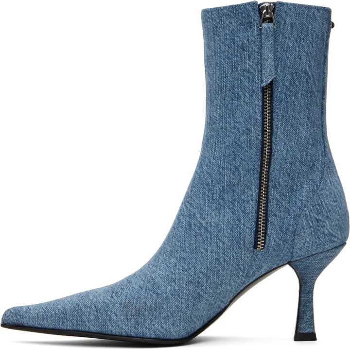 OUR LEGACY Blue Slim Denim Boots - Image 3