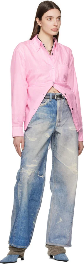OUR LEGACY Blue Slim Denim Boots - Image 5