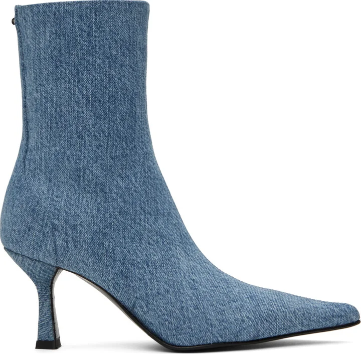 OUR LEGACY Blue Slim Denim Boots