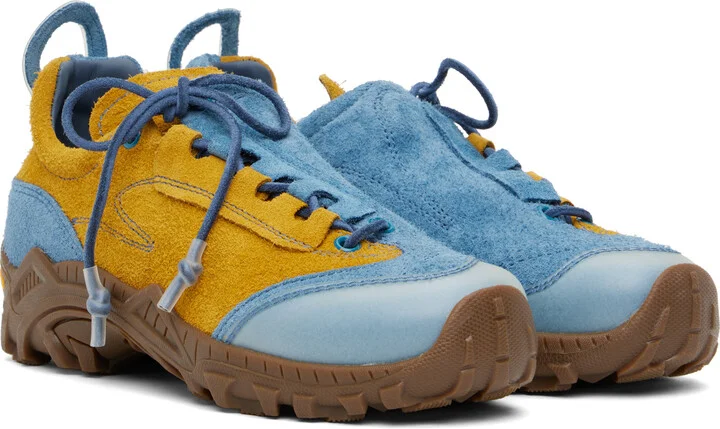 OUR LEGACY Blue & Tan Gabe Sneakers - Image 4